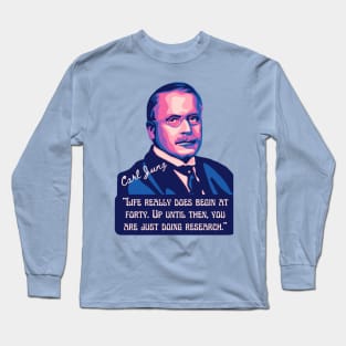 Carl Jung Portrait and Quote Long Sleeve T-Shirt